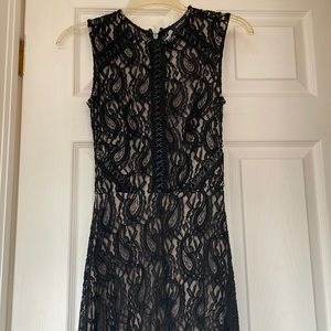 Beautiful Black Lace Long Marciano Evening Dress